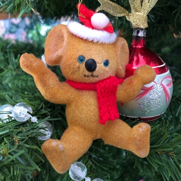 Vtg Flocked Animal Tree Ornaments - Picture 4 of 16